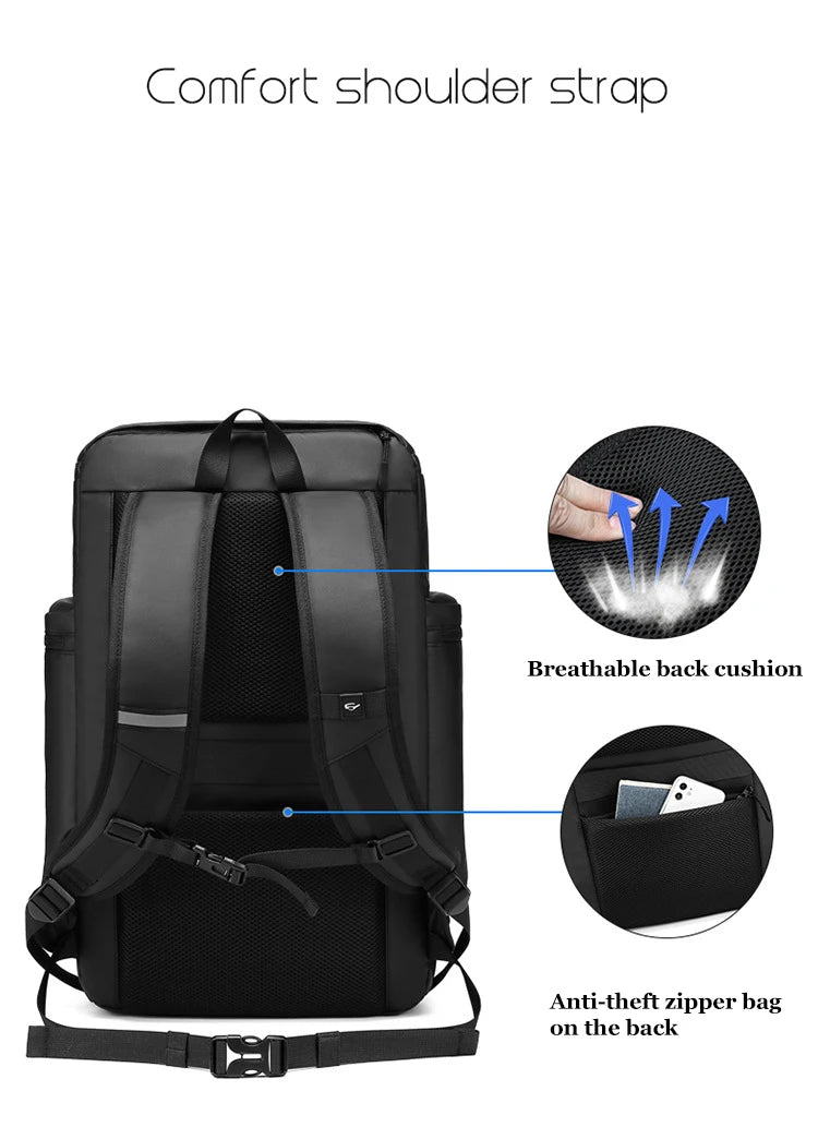 "Ultimate Adventure Companion: The Stylish 50L Backpack for Business and Leisure Travel"