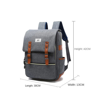 "Retro Revival: Stylish Unisex Canvas Backpacks for Travel, School, and Work"