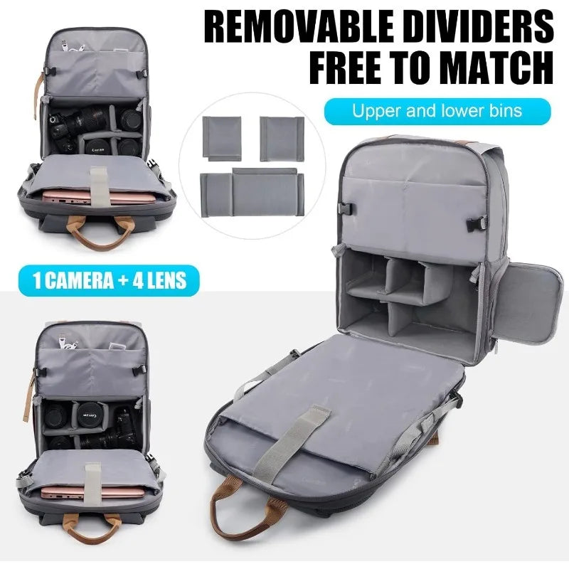 The Ultimate Waterproof Anti-Theft Camera Backpack with Tripod Stand and Laptop Compartment"