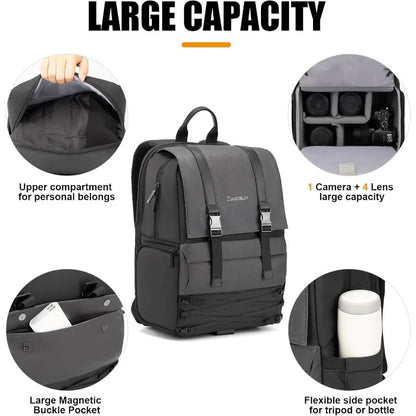 The Ultimate Waterproof Anti-Theft Camera Backpack with Tripod Stand and Laptop Compartment"