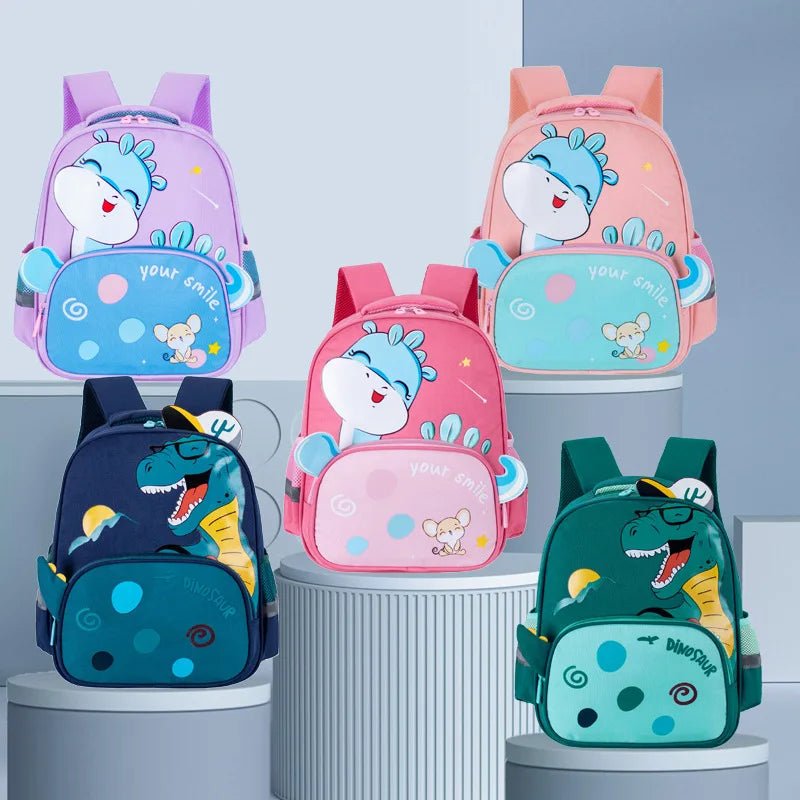 "Dino Fun on the Go: Adorable Cartoon Dinosaur Backpacks for Little Explorers"